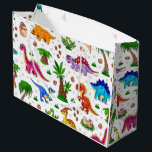 Cute Watercolor Kids' Birthday Dinosaur<br><div class="desc">Cute Watercolor Kids' Birthday Dinosaur Large Gift Bag We kärlek dinosaurs and dinosauauer-themed party! Det är därför vi skapat den här roligten med dinosauripresentpåse,  perfekt för ditt barns nästa födelsedagsfest favors eller för babyduschpresentemballering. Anpassa den med dina barn namn,  initialer eller monogram till kostym.</div>