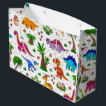 Cute Watercolor Kids' Birthday Dinosaur<br><div class="desc">Cute Watercolor Kids' Birthday Dinosaur Large Gift Bag We kärlek dinosaurs and dinosauauer-themed party! Det är därför vi skapat den här roligten med dinosauripresentpåse,  perfekt för ditt barns nästa födelsedagsfest favors eller för babyduschpresentemballering. Anpassa den med dina barn namn,  initialer eller monogram till kostym.</div>