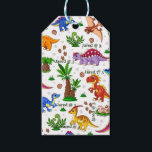 Cute Watercolor Kids' Birthday Dinosaur Tack Presentetikett<br><div class="desc">Cute Watercolor Kids' Birthday Dinosaur Tack Gift Märkre We kärlek dinosaurs and dinosauauured party! Det är därför vi skapat den här roligten märkre för dinosaurigåva,  perfekt för ditt barns nästa födelsedagsfest eller för omslagning av babyduschgåvor. Anpassa den med dina barn namn,  initialer eller monogram till kostym.</div>