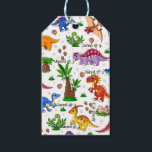 Cute Watercolor Kids' Birthday Dinosaur Tack Presentetikett<br><div class="desc">Cute Watercolor Kids' Birthday Dinosaur Tack Gift Märkre We kärlek dinosaurs and dinosauauured party! Det är därför vi skapat den här roligten märkre för dinosaurigåva,  perfekt för ditt barns nästa födelsedagsfest eller för omslagning av babyduschgåvor. Anpassa den med dina barn namn,  initialer eller monogram till kostym.</div>