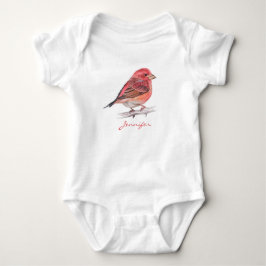 Cute Watercolor Lila Finch Bird T Shirt