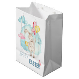 Cute Watercolor Modern Glad påsk Bunny Balloations