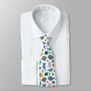 Cute Watercolor Ocean Animals Mönster Slips