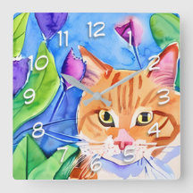 Cute Watercolor Orange Cat