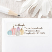 Cute Watercolor Pastel Pumpkin Ge Tack