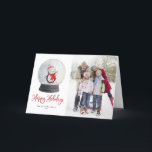 Cute Watercolor Penguin Snö Globe Photo Helgkort<br><div class="desc">Glad helg! Skicka festive cheer den här säsongen med det här anpassadets fotokort för helgdag. Den har ett vismiskt manus och en vattenfärgad illustration av en snöglob med en vacker penguin i vinterväxeln. Anpassa genom att lägga till foto, namn, år och andra detaljer. Det här helgdag för penguin-penguin finns på...</div>