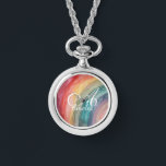 Cute Watercolor Personalized Rainbow Necklace   Armbandsur<br><div class="desc">Brighten your look with these cute watercolor rainbow necklace,  featuring a soft,  hand-painted design. Personalize them with your name or monogram for a playful and stylish accessory that’s uniquely yours. A perfect gift for kids,  teens,  or anyone who loves color and custom flair!</div>