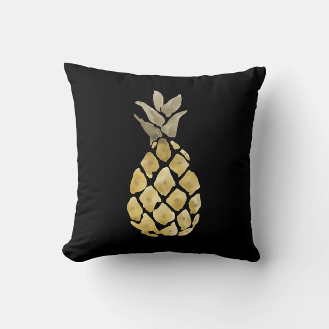 Cute Watercolor Pineapple Dekorativ kudde (Framsida)