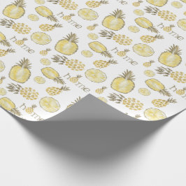 Cute Watercolor Pineapple Presentpapper