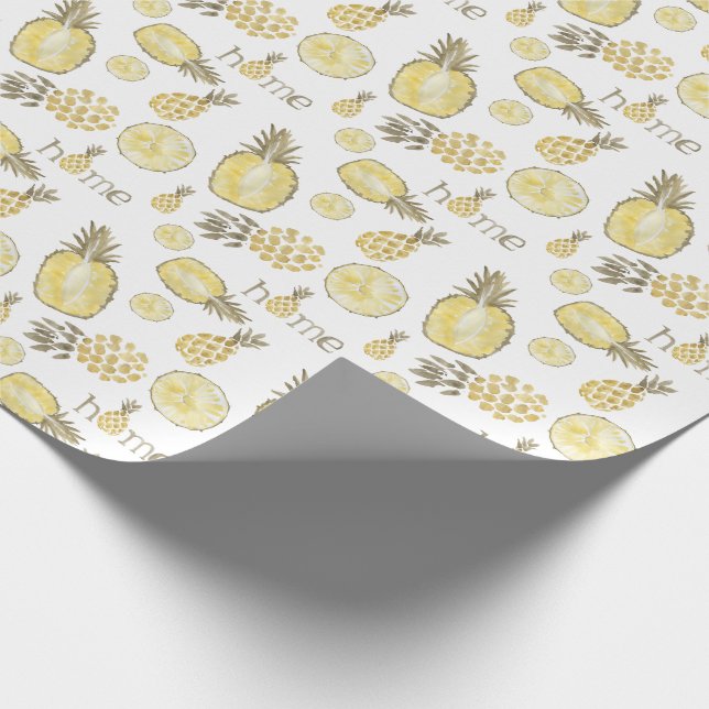 Cute Watercolor Pineapple Presentpapper (Hörn)