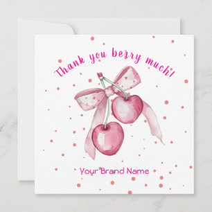 Cute Watercolor pinkbär BusinessTack, ditt kort