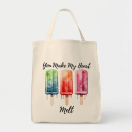 Cute Watercolor Popsicle, sommar Tygkasse