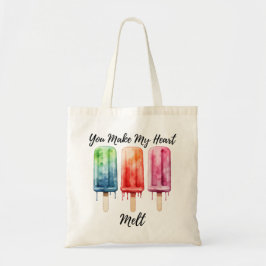Cute Watercolor Popsicle, sommar Tygkasse