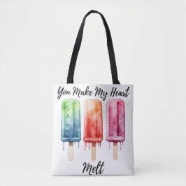 Cute Watercolor Popsicle, sommar Tygkasse