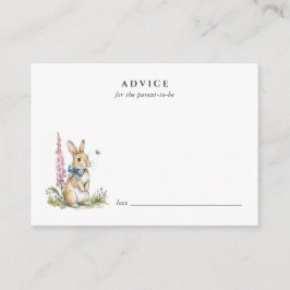 Cute watercolor Rabbit Baby Advice card Rådkort