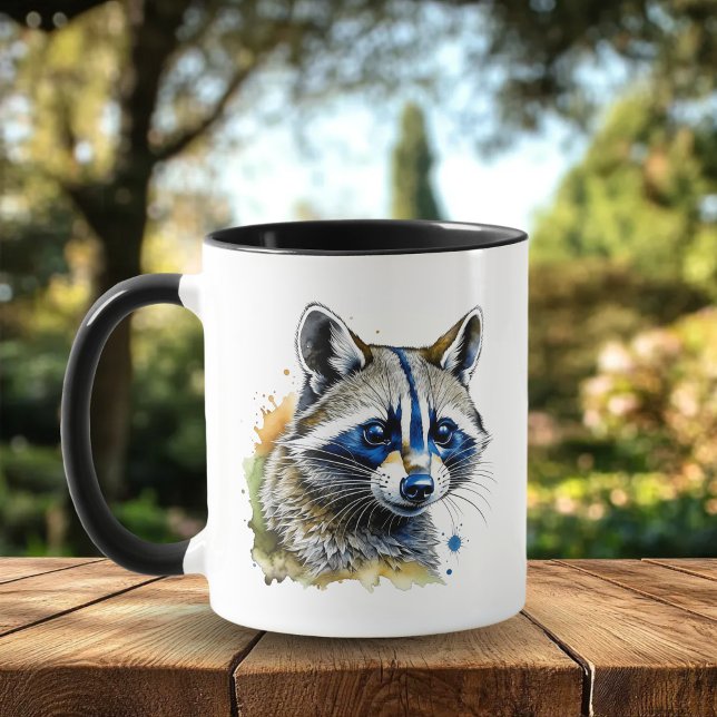 Cute Watercolor Raccoon Mugg (Skapare uppladdad)