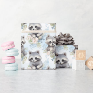 Cute Watercolor Raccoons - Presentpapper