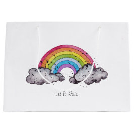 Cute Watercolor Rainbow and Clouds