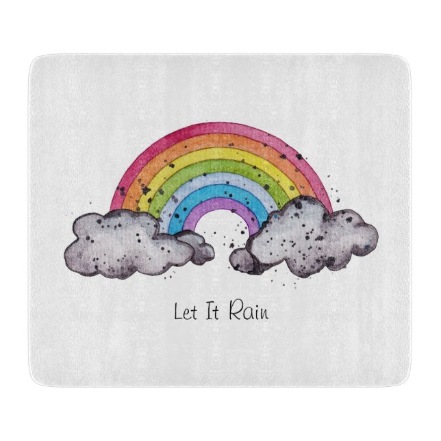 Cute Watercolor Rainbow and Clouds (Framsidan)