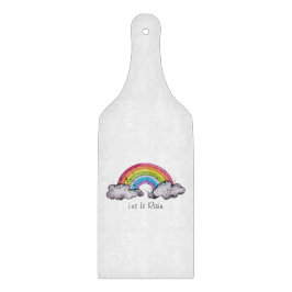 Cute Watercolor Rainbow and Clouds