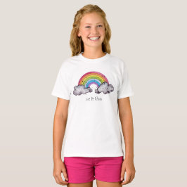 Cute Watercolor Rainbow and Clouds T Shirt