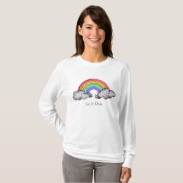 Cute Watercolor Rainbow and Clouds T Shirt