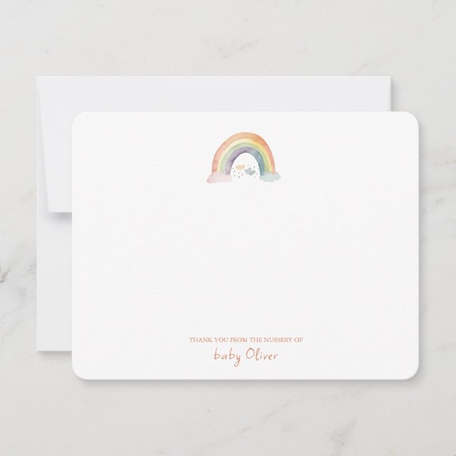 Cute Watercolor Rainbow Boho Flat Tack (Framsida)