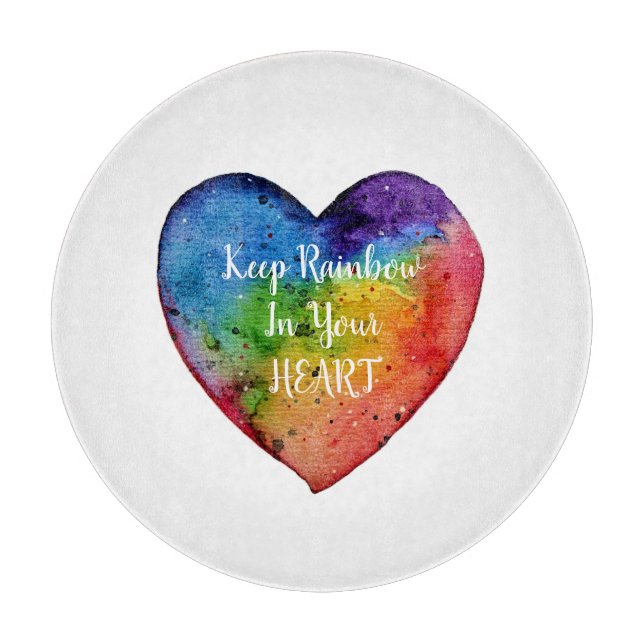 Cute Watercolor Rainbow Heart (Framsidan)