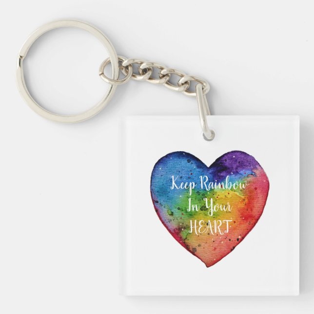 Cute Watercolor Rainbow Heart (Framsidan)