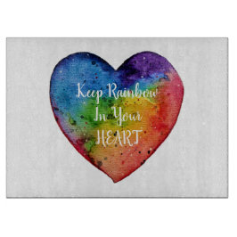Cute Watercolor Rainbow Heart