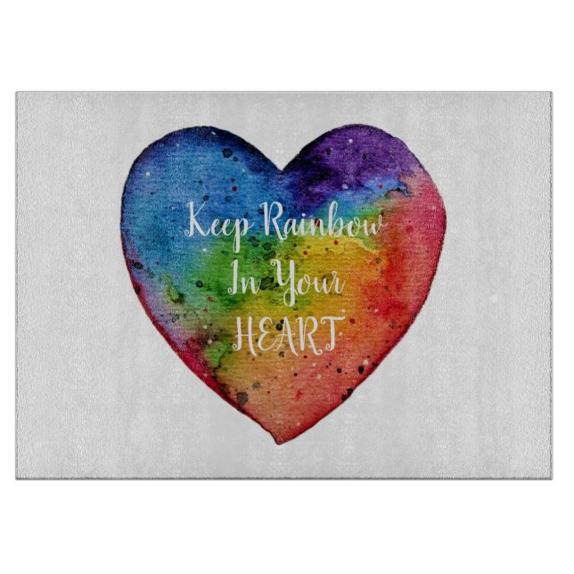 Cute Watercolor Rainbow Heart (Framsidan)