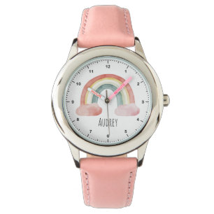 Cute Watercolor Rainbow Personlig Armbandsur