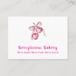 Cute Watercolor rosa bär Affärskortet Bakery Visitkort