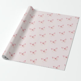 Cute Watercolor Rosa Butterflies Presentpapper