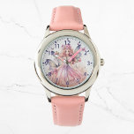 Cute Watercolor Rosa Fairy Girly Butterflies Armbandsur<br><div class="desc">Cute Watercolor Rosa Fairy Girly Butterflies Kids Girls eWatch Watches har en söt rosa vattenfärgsfairy med fjärilar. Skapat av Evco Studio www.zazzle.com/store/evcostudio</div>