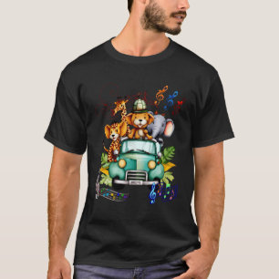 Cute Watercolor Safari Animals T Shirt