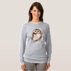 Cute Watercolor Saw Whet Uggla Bird Nature Art