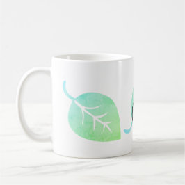 Cute Watercolor Se Löv Abstrakt Monogrammed Mugg