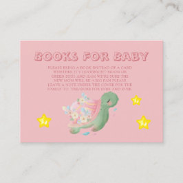 Cute Watercolor Sea Turtle Rosa Bokar för Baby Visitkort