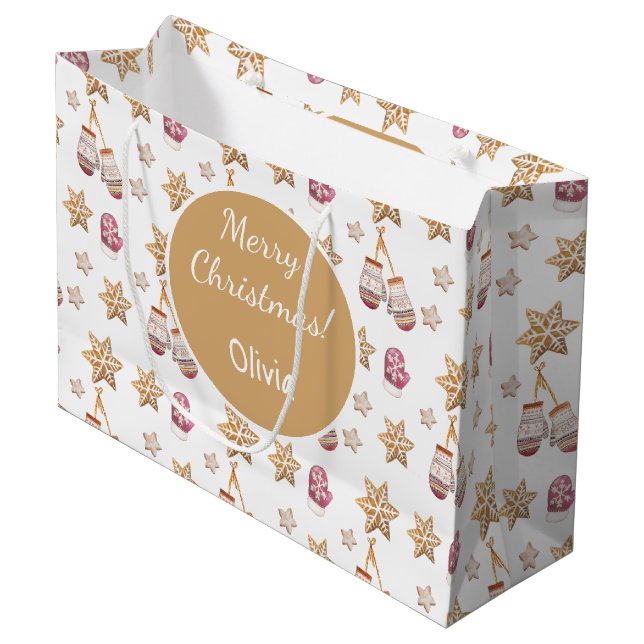 Cute Watercolor Snögubbe Cookies Monogram (Framsidan Vinklad)