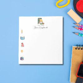 Cute Watercolor Teacher Gnome Anteckningsblock