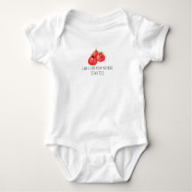 Cute Watercolor Tomato Baby Bodykostym