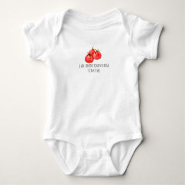 Cute Watercolor Tomato Baby Bodykostym T Shirt