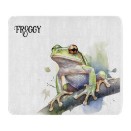 Cute Watercolor Träd Frog, anpassningsbar