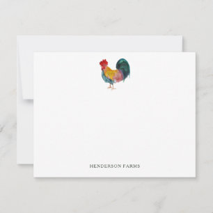 Cute Watercolor Tupp Farm Anteckningskort