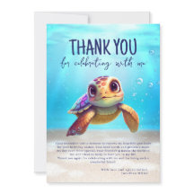 Cute Watercolor Turtle Birthday Photo