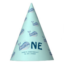 Cute Watercolor Whale Birthday Personlig