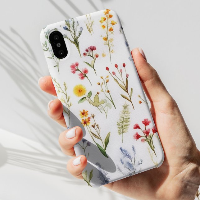 Cute Watercolor Wildblomme Modern Blommigt Botanic (Cute Watercolor Wildflower Modern Floral Botanical Case-Mate iPhone Case)