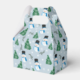 Cute Watercolor Winter Snö Mönster Presentaskar