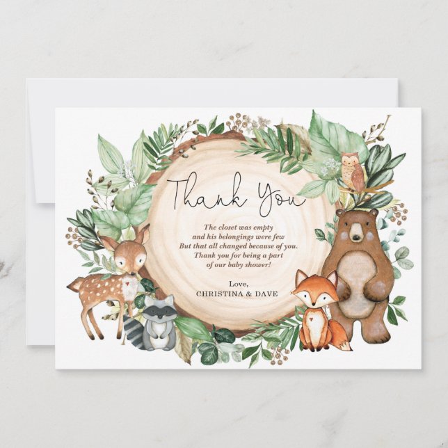 Cute Watercolor Woodland Forest Animals Tack (Framsida)